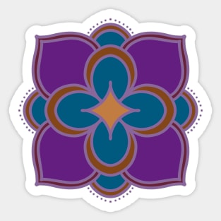 Purple Floral by Niibidoon Sticker